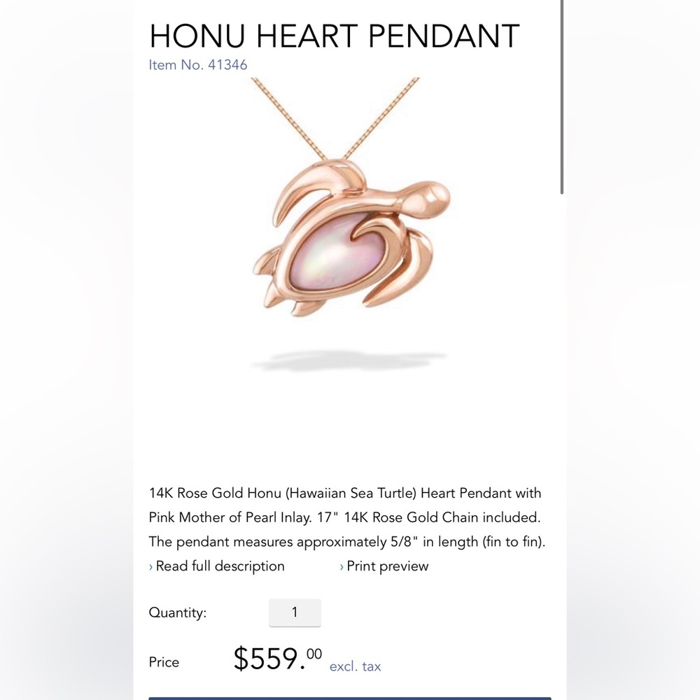 Honu heart pendant( Hawaiian sea turtle)